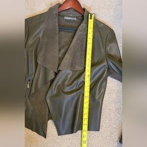 Bagatelle Grey Faux Leather Jacket